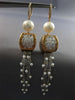 EXTRA LARGE .11CT DIAMOND & AAA SOUTH SEA PEARL 18KT WHITE & ROSE GOLD EARRINGS