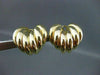 ESTATE LARGE 14K YELLOW GOLD LOVE HEART SEA SHELL DESIGN EARRINGS AMAZING #22546