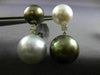 ESTATE LARGE .28CT AAA TAHITIAN & SOUTH SEA PEARL 18KT WHITE GOLD LOVE EARRINGS