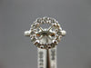 ESTATE LARGE .90CT DIAMOND PLATINUM 3D HALO SEMI MOUNT ENGAGEMENT RING #23753