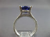4.86CT DIAMOND & AAA TANZANITE 18KT WHITE GOLD 3D OVAL & ROUND ENGAGEMENT RING