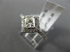 WIDE .99CT ROUND & PRINCESS DIAMOND 14KT WHITE GOLD HALO SQUARE ENGAGEMENT RING