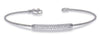.32CT DIAMOND 14KT WHITE GOLD 3D CLASSIC MULTI ROW BAR FLEXIBLE BANGLE BRACELET