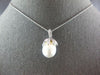 ESTATE LARGE .54CT DIAMOND AAA SOUTH SEA PEARL 14KT WHITE GOLD PALM TREE PENDANT