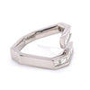 ESTATE 1.29CT DIAMOND 18KT WHITE GOLD BAGUETTE CLASSIC CHANNEL CRISS CROSS RING