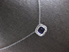 .97CT DIAMOND & AAA AMETHYST 14K WHITE GOLD CUSHION & ROUND SQUARE LOVE NECKLACE