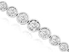 ESTATE 3.0CT DIAMOND 14KT WHITE GOLD 3D CLASSIC GRADUATING TENNIS BRACELET