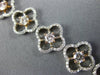 WIDE GIA 4.16CT WHITE & PINK DIAMOND 18KT WHITE & ROSE GOLD 3D TENNIS BRACELET