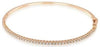 1.15CT DIAMOND 14K ROSE GOLD 3D ROUND 4 PRONG SEMI ETERNITY CUFF BANGLE BRACELET