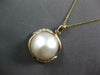 LARGE .25CT DIAMOND & AAA MOTHER OF PEARL 14K YELLOW GOLD FLOATING PENDANT 27200