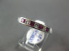 ESTATE 1.45CT DIAMOND & AAA RUBY 18KT WHITE GOLD 3D PRINCESS ANNIVERSARY RING