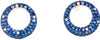 1.88CT DIAMOND & SAPPHIRE 18KT WHITE GOLD MULTI ROW CIRCLE OF LIFE STUD EARRINGS