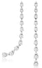 ESTATE .82CT DIAMOND 14KT WHITE GOLD 3D CLASSIC ROUND TEAR DROP HANGING EARRINGS