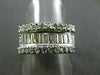 ANTIQUE WIDE 1.82CT DIAMOND BAGUETTE & ROUND 14KT W GOLD ANNIVERSARY RING #2137