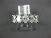 WIDE 1.71CT DIAMOND 18K WHITE GOLD OVAL & ROUND 5 STONE WEDDING ANNIVERSARY RING