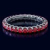 1.43CT AAA RUBY 14KT WHITE GOLD 3D CLASSIC SHARED PRONG ETERNITY FUN LOVE RING