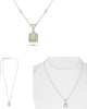 .99CT WHITE & FANCY YELLOW DIAMOND 18KT 2 TONE GOLD 3D CUSHION & ROUND NECKLACE