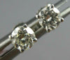 ESTATE .33CT DIAMOND 14KT WHITE GOLD 3D CLASSIC ROUND FOUR PRONG STUD EARRINGS