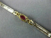 ESTATE 2.30CT DIAMOND & AAA RUBY 14KT 2 TONE GOLD 3D THREE STONE TENNIS BRACELET