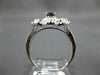 ESTATE 1.35CT DIAMOND & AAA SAPPHIRE 14K WHITE GOLD OVAL & ROUND FLOWER FUN RING