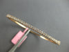 .92CT DIAMOND 14K ROSE GOLD CLASSIC ROUND SEMI ETERNITY 2MM CUFF BANGLE BRACELET