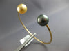 AAA TAHITIAN & GOLDEN SOUTH SEA PEARL 14KT YELLOW GOLD LOVE CUFF BANGLE BRACELET