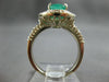 3.70CT DIAMOND & AAA EMERALD 14K WHITE GOLD 3D OVAL & ROUND HALO ENGAGEMENT RING