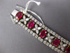ESTATE LARGE & LONG 24.30CT DIAMOND & AAA RUBY PLATINUM OVAL XO TENNIS BRACELET