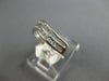 ESTATE .30CT DIAMOND 14KT WHITE GOLD CLASSIC CHANNEL 2 ROW DOUBLE WAVE FUN RING