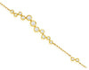 .61CT DIAMOND 14KT YELLOW GOLD 3D ROUND BEZEL ZIG ZAG BY THE YARD FUN BRACELET