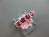 .96CT DIAMOND & AAA RUBY 14KT WHITE GOLD 3D 7 STONE CHANNEL ANNIVERSARY RING