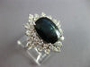 EXTRA LARGE 4.86CT DIAMOND & AAA SAPPHIRE 14KT WHITE GOLD ENGAGEMENT RING #27491