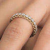 2.21CT DIAMOND 14KT YELLOW GOLD SHARED PRONG ETERNITY WEDDING ANNIVERSARY RING