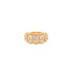LARGE 1.01CT DIAMOND 18KT YELLOW GOLD 3D MULTI FLOWER WEDDING ANNIVERSARY RING