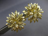 ESTATE EXTRA LARGE .20CT DIAMOND 18KT 2 TONE GOLD FLOWER CLIP ON EARRINGS #27699