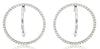 .52CT DIAMOND 14KT WHITE GOLD 3D CLASSIC ROUND CIRCLE OF LIFE HANGING EARRINGS