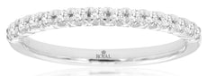 .25CT DIAMOND 14KT WHITE GOLD 3D ROUND SEMI ETERNITY WEDDING ANNIVERSARY RING