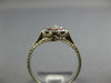ANTIQUE .34CT DIAMOND & AAA RUBY 18K WHITE GOLD 3D CLUSTER ENGAGEMENT RING 26872