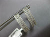 ESTATE LARGE 1.94CT DIAMOND 14KT WHITE GOLD 3 ROW FILGREE HOOP HANGING EARRINGS