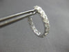 ESTATE 1.45CT DIAMOND 18KT WHITE GOLD 3D INSIDE OUT OVAL HOOP HANGING EARRINGS