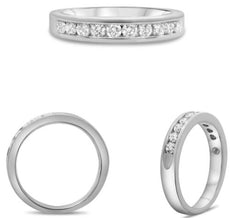 .50CT DIAMOND 14KT WHITE GOLD 3D ROUND FILIGREE CHANNEL WEDDING ANNIVERSARY RING