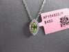 .16CT DIAMOND & AAA PERIDOT 14KT WHITE GOLD MARQUISE SHAPE HALO FLOATING PENDANT