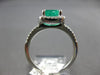 1.72CT DIAMOND & AAA EMERALD 18KT WHITE GOLD CLASSIC SQUARE HALO FRIENDSHIP RING