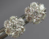ESTATE 1.43CT DIAMOND 14KT WHITE GOLD 3D CLASSIC FLOWER STUD EARRINGS
