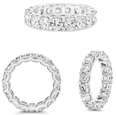 5.88CT DIAMOND PLATINUM CUSHION CLASSIC ETERNITY WEDDING BAND ANNIVERSARY RING