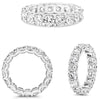 5.88CT DIAMOND PLATINUM CUSHION CLASSIC ETERNITY WEDDING BAND ANNIVERSARY RING