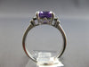 1.92CT DIAMOND & AAA AMETHYST 14K WHITE GOLD EMERALD CUT & ROUND ENGAGEMENT RING
