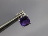 ESTATE 1.62CT DIAMOND & AAA AMETHYST 14K WHITE GOLD SQUARE & ROUND STUD EARRINGS