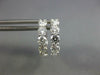 ESTATE 1.26CT DIAMOND 18KT WHITE GOLD 5 STONE ROUND SHARE PRONG HUGGIE EARRINGS