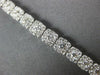 ESTATE 1.28CT DIAMOND 18K WHITE GOLD CLUSTER ROUND SQUARE SEMI ETERNITY BRACELET